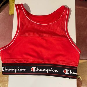 Champion red sports bra